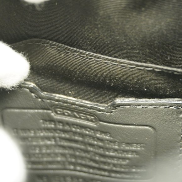 Auth Coach Signature Shoulder Bag F70589 Men,Women,Unisex PVC Shoulder Bag Bl... - Picture 9 of 11